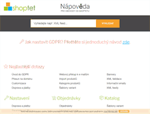 Tablet Screenshot of help.shoptet.cz